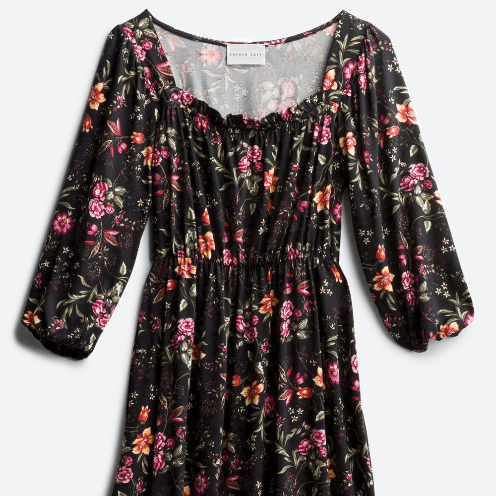 Alanna 3Q Sleeve Milkmaid Knit Dress